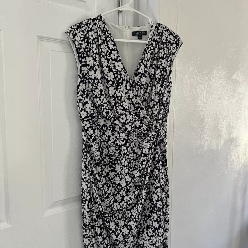 Lauren Ralph Lauren Faux Wrap Floral Dress Size 10